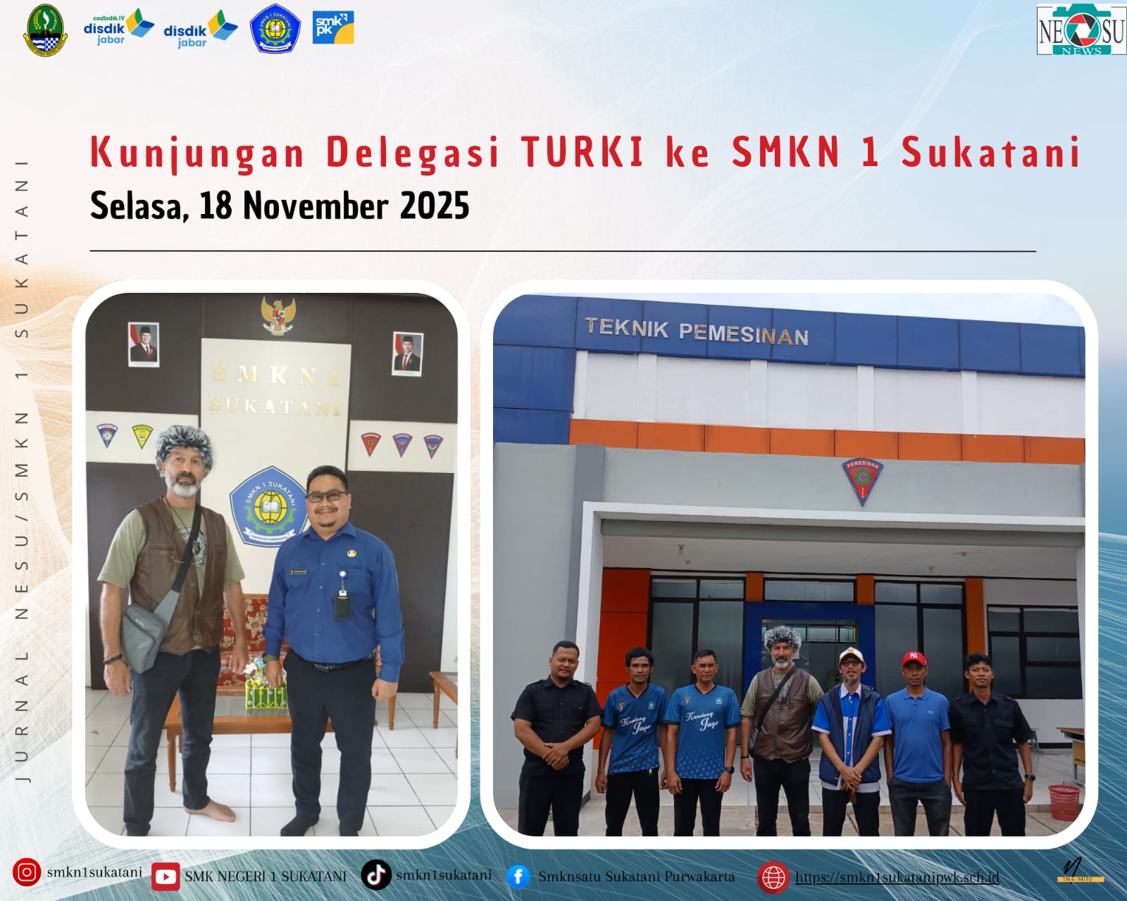 Delegasi Atlet Panahan Internasional Turki Kunjungi SMKN 1 Sukatani, Pererat Silaturahmi dan Kenalkan Olahraga Tradisional